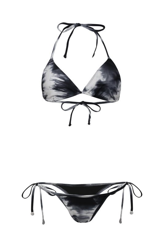 black and white swimwear tie-dye swimwear silver lining swimwear