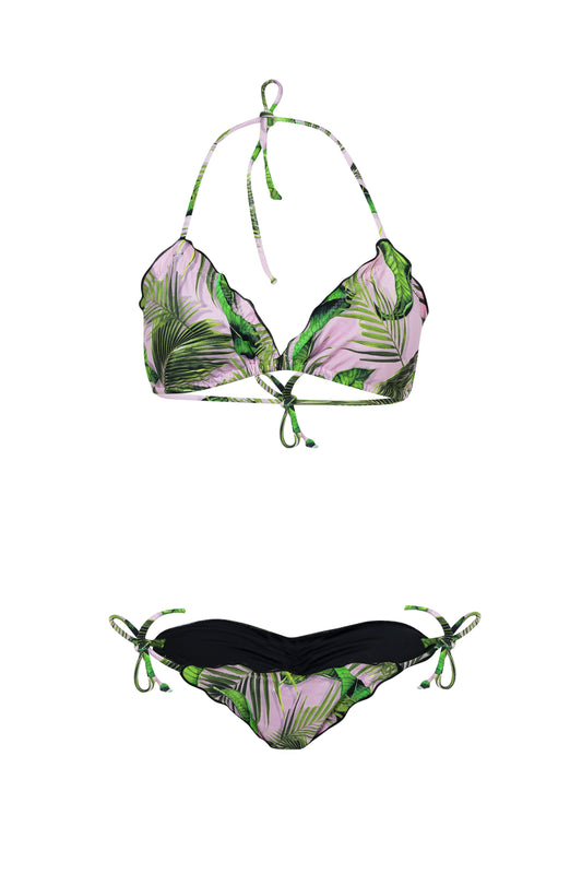 Leaf print / 2 PC Scrunch Set