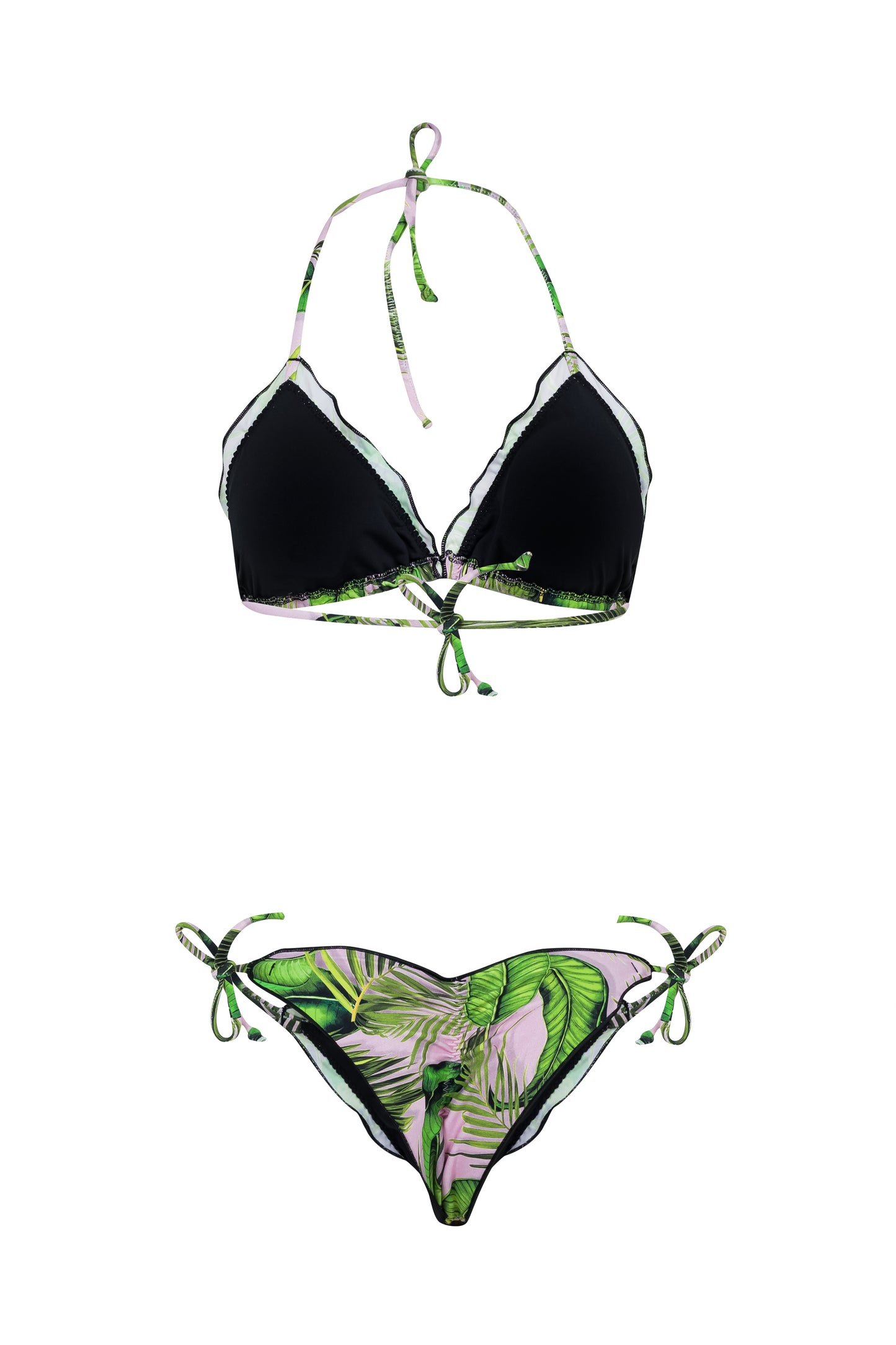 Leaf print / 2 PC Scrunch Set