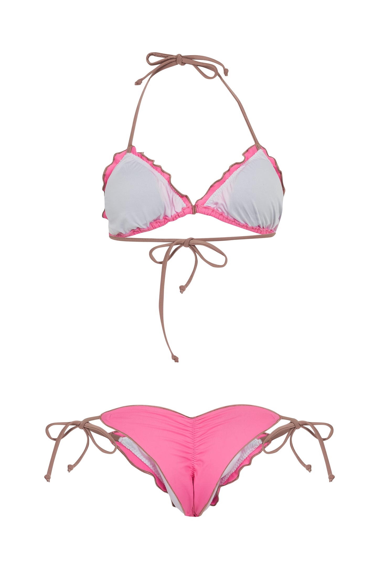 pink swimwear tan swimsuit 2 piece baby pink barbie pink beach vibe bikini Brazilian bikini