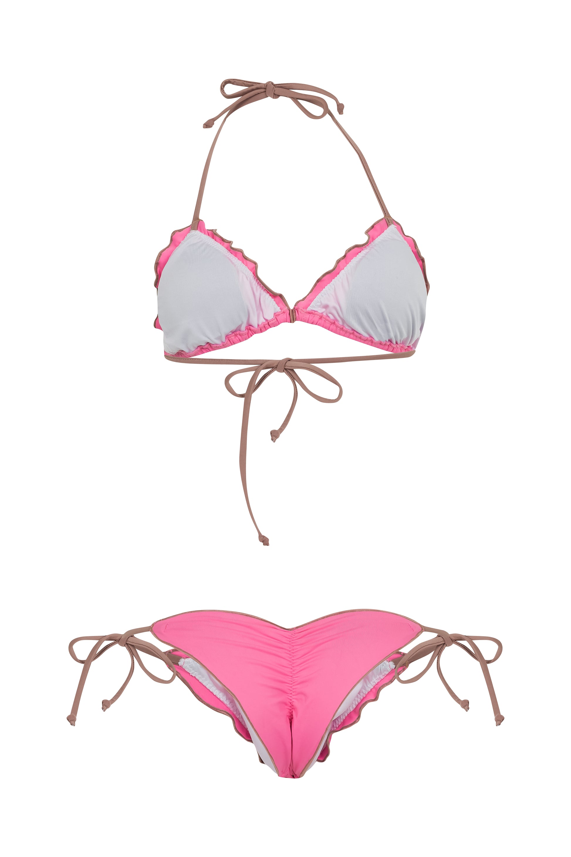 pink swimwear tan swimsuit 2 piece baby pink barbie pink beach vibe bikini Brazilian bikini