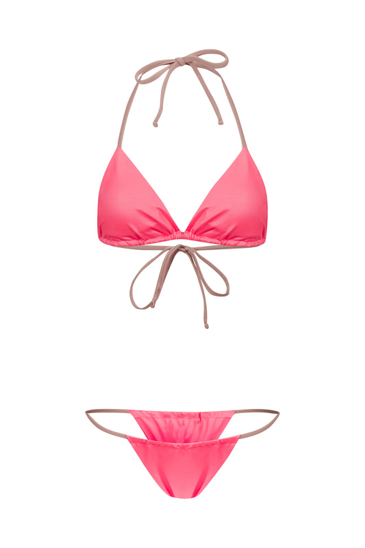 hot pink and nude swimwear hot pink swimwear bikini silver lining swimwear