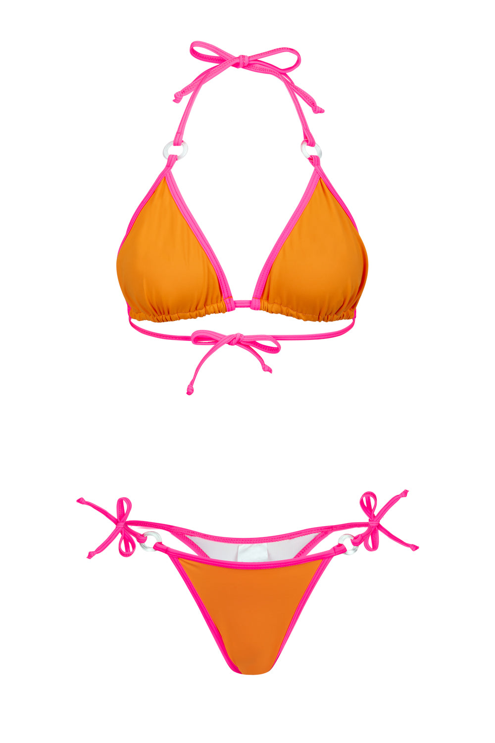 Orange bikini orange and pink swimwear orange 2 piece