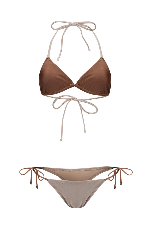 nude swimwear brown swimwear thong bikini silverliningswimwear